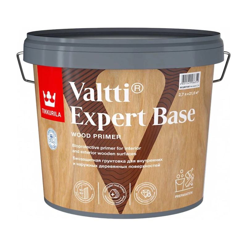 Антисептик грунтовочн. Tikkurila Valtti Expert Base для дерева (2,7 л)