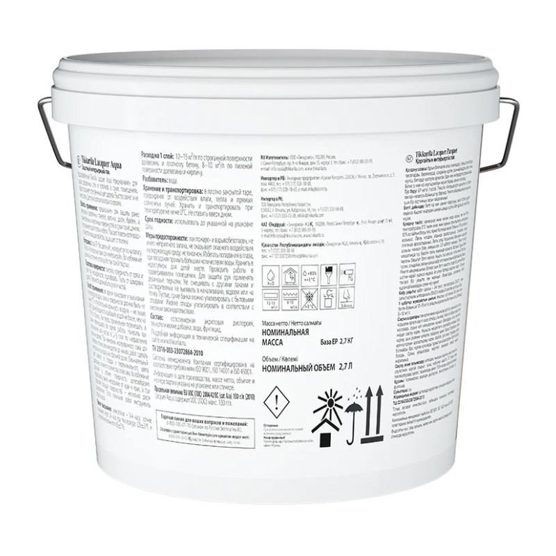 Лак Tikkurila Euro Lacquer Aqua матовый (2,7 л)