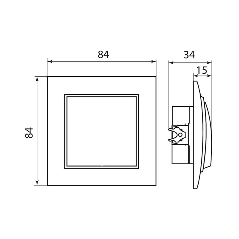 Выключатель с/у Минск ERV10-021-20, 1 клавиша, б/инд, бежевый