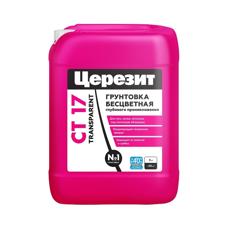 Грунтовка глубокого проникновения Ceresit CT 17 Pro морозостойкая (5 л)