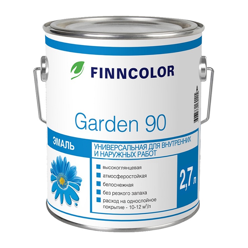 Эмаль алкидная Finncolor Garden 90 A высокоглянцевая (2,7 л)