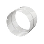 Патрубок для круглых стальных воздуховодов, d=150 мм, оцинк. Белый