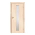 Полотно дверное Olovi, со cтеклом, беленый дуб, б/п, с/ф (L2 700х2000 мм)
