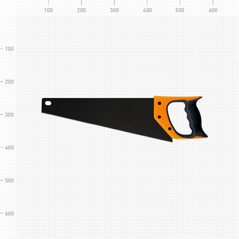 Ножовка по дереву Варяг 85679 3х гранная заточка, мелкий зуб, 400 мм