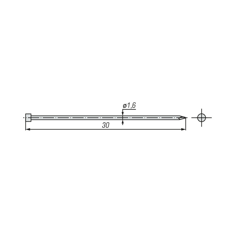 Гвоздь финишный SWFS DIN1152 1,6х30 (100 г)