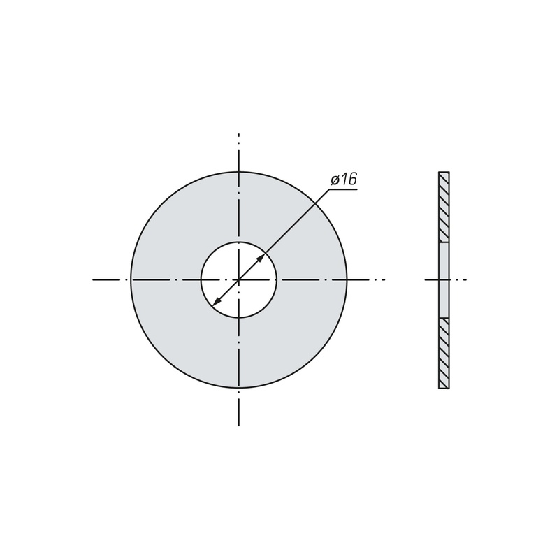Шайба плоская увеличенная SWFS DIN9021 М16 (1 кг)