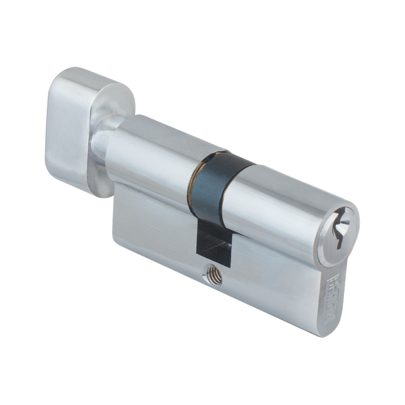 Цилиндр для замка ключ/завертка SCHLOSS 84003 (30/30) хром 60 мм (10/50)