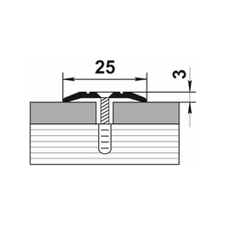Порог стыкоперекрывающий Лука, бронза анод. (1,8 м х 25 мм)
