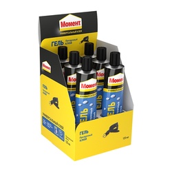 Клей Гель Момент туба в шоу-боксе (125 мл)