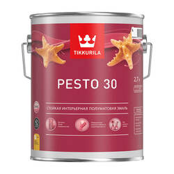 Краска алкидная Tikkurila/Tikkivala Euro Pesto 30 A полуматовая (2,7 л)