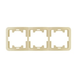Рамка 3-х постовая Mimoza 32013, горизонтальная, кремовая