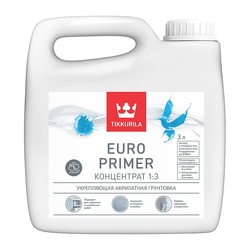 Грунтовка акриловая Tikkurila Euro Primer концентрат 1:3 (3 л)