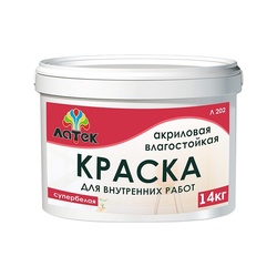 Краска влагостойкая Латек Л202 супербелая матовая (7 кг)