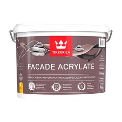 Краска фасадная Tikkurila/Tikkivala Facade Acrylate основа A матовая (9 л)